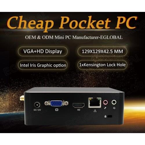Eglobal F2 Core i5 7200U I7 6567U Fan Mini PC Windows 10 HDMI VGA Dual Display HTPC Mini Computer I3 7167U TV Box Pc Desktop