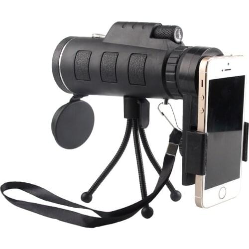 40X60 Monocular Telescope HD Mini Monocular Outdoor Hunting Camping Scopes With Compass Phone Clip Tripod