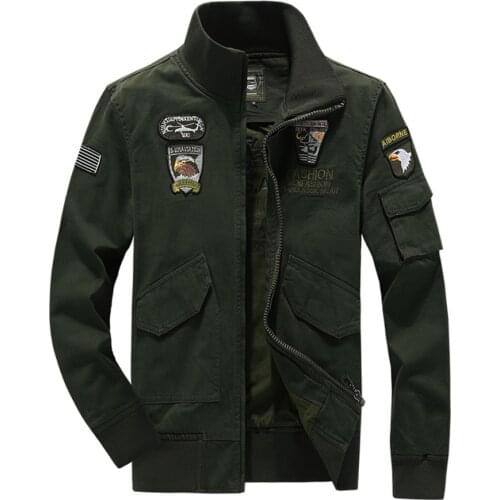 Men Washed Jacket 100% Cotton Military Jacket Men Coat Blace Army green Khaki Fashion Good Quality Shape Men Charm Handsome sty