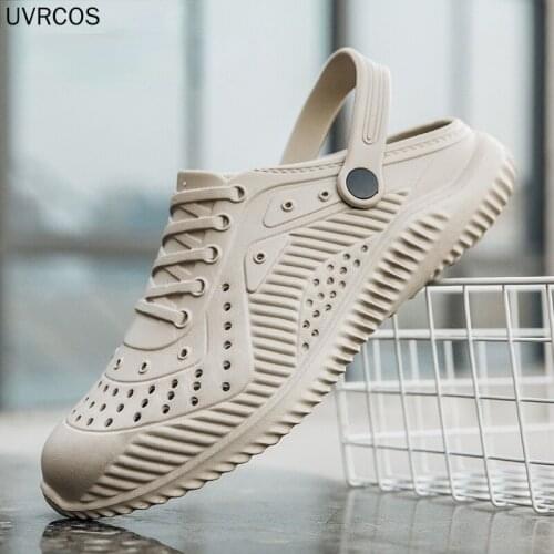 Summer Men Slippers Clogs Quick Dry Garden Casual Shoes Beach Waterproof Sandals Antiskid Slipper Men Flip Flops Size 40-47