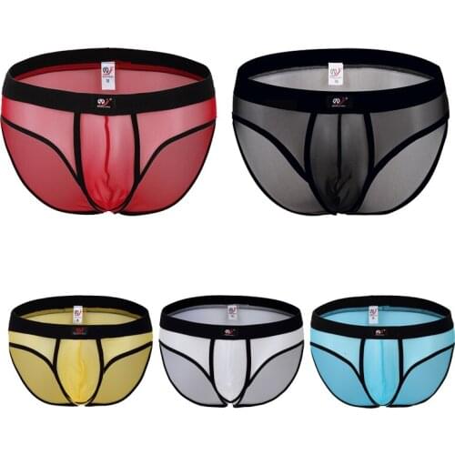Mens underwear sexy sexy pants mens triangle low waist mesh comfortable transparent temptation youth underwear quick-drying