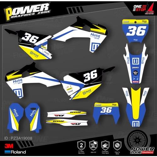 PowerZone Custom Team Graphics Decals 3M Stickers Kit For Husqvarna Decal 2019-N TC FC TX FX FS 2020-N TE FE 125-450CC 08