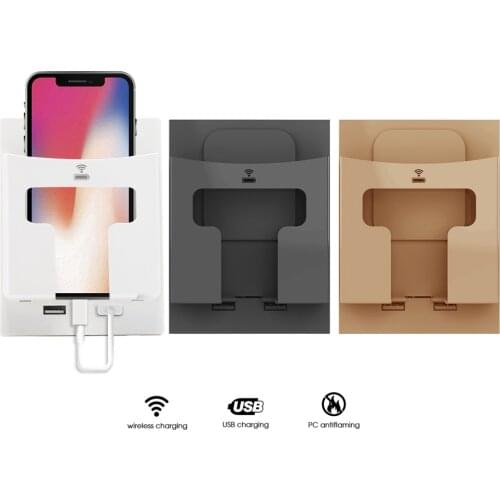 Wall Qi Wireless Charger Stand Holder 5W Dual USB For IPhone 11 Pro X XS 8 XR Samsung S9 S10 S8 S10E Fast Wireless Charging