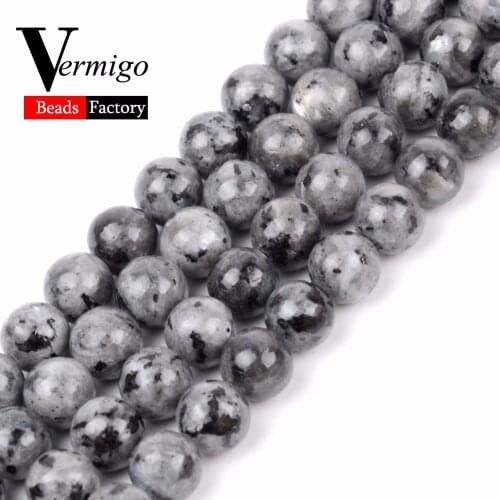 Natural Stone Beads Labradorite Larvikite Beads For Beadwork Jewelry Making Diy Jewellery Bracelet Neckalace 15"Strand Wholesale