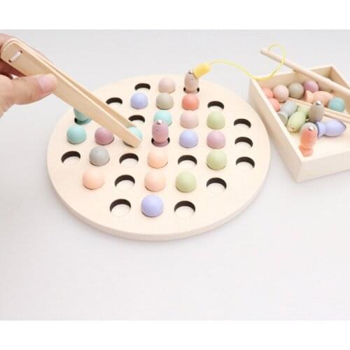 New Cute Kids Early Educational Montessori Toys Clip Beads Fishing Multi-functional learning Toy For Children