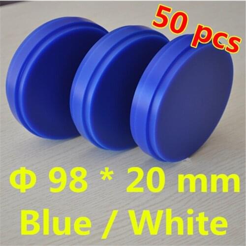 Wholesale 50 Piece OD98*20 MM Dental Materials Wax Blocks CAD/CAM Wieland System Carving Blank Dental Wax Disc Crowns Blue White