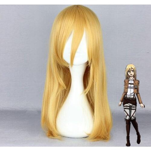 Attack on Titan Krista Lenz Christa Short Blonde Kyojin Renz Heat Resistant Cosplay Costume Wig