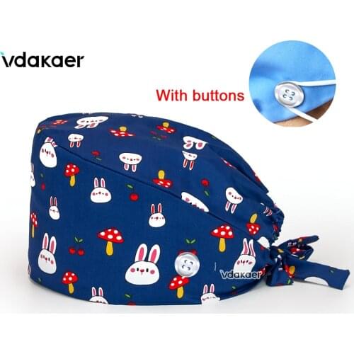 Personalized Scrub Hat Health Service Working Hat Beauty Cap Practical Work Scrubs Cap Beautician Caps Unisex Nursing cap