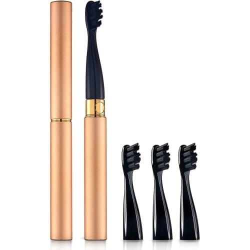 Oday Portable Sonic Electric Toothbrush eSlim with 4 Brush Heads, Deep Whitening, Waterproof IPX7, Low Noise and Rechargeable
