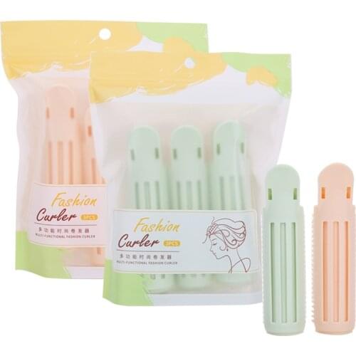 3Pcs/set ABS Hair Curling Iron Clip Curling Barrel Self-adhesive DIY Hair Styling Spring Clips Hairdressing Hair Curler Tools