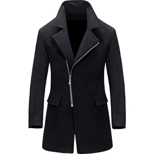 Woolen Coat Men Winter Wool Jacket Mens Coat Casual Mens Coats Overcoats New Arrival 2020 Outwear Abrigo Hombre KJ242