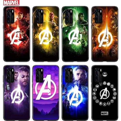 Silicone Cover Marvel Avengers Hero Cool For Huawei P 50 P40 P30 P20 P10 P9 P8 Pro Plus Lite E mini 2017 2019 Phone Case