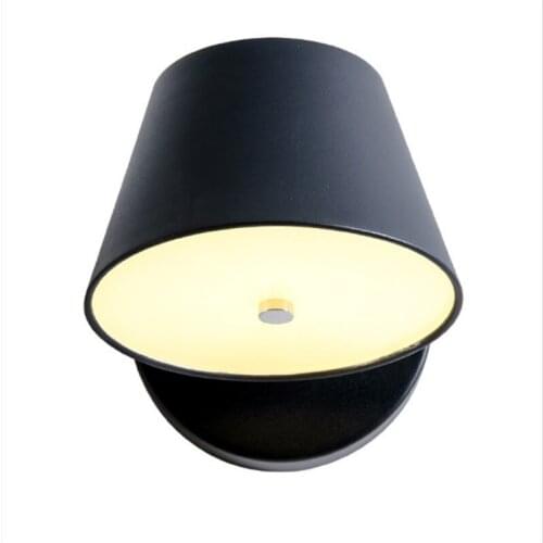 Nordic modern minimalist bedside wall lamp can rotate LED bedroom creative indoor living room aisle wall lamp