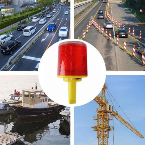 Solar LED Lamp For Traffic Signaling Solar Warning Pendant Light Construction Signal Light Strobe Light Traffic Fishing Tow B5D5