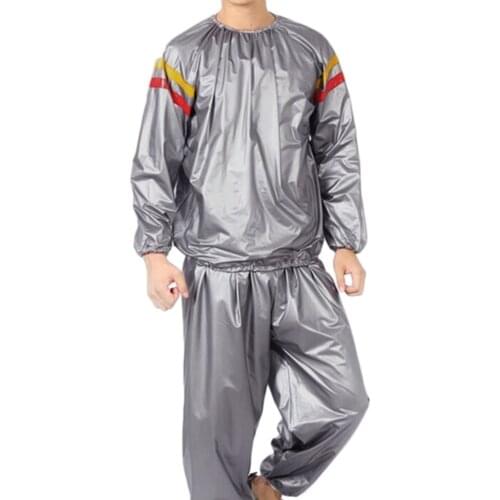 Pvc Fitness Clothes Sports Suit Red And Yellow Sweating Sauna Clothes Slimming Suit Dropshipping 2020 New Sports Two Piece Suit