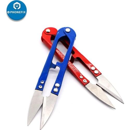 PHONE U Type Clippers Trimming Scissors Sewing Tool Embroidery Snips Beading Thrum Thread Cutter Nippers Mini Scissors