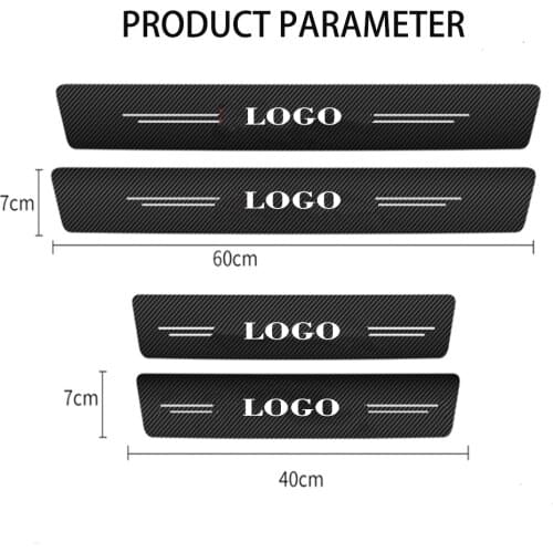 4 Pcs Car Door Decor Threshold Stickers Protect For Mercedes Benz BMW Toyota Lexus Nissan Chevrolet Ford Jeep Audi Porsche KIA
