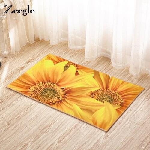 Zeegle 3D Painted Scenic Doormat Home Rug and Carpet For Living Room Bedside Kitchen Floor Mat Bathroom Non-slip Mats