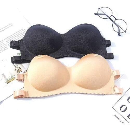 2021 Hot Sale Seamless One-piece Tube Tops for Women Removable PadsBasic Womens Strapless Bra Bandeau Top Tube Wholesale