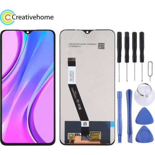 LCD Screen and Digitizer Full Assembly for Xiaomi Redmi 9 (Black) Screen Replacement