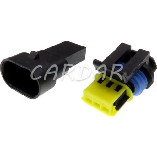 1 Set 3 Pin 15336029 Waterproof Electrical Automotive Connector Wiring Socket For Cars