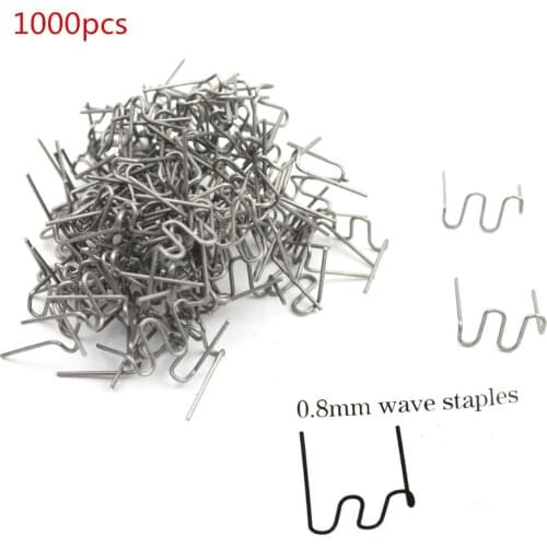 1000pcs Staples for Hot Stapler Plastic Repair Wave Staples Bumper Bodywork Repairs 0.8mm S Wave Staples 1000pcs Hot Stapler