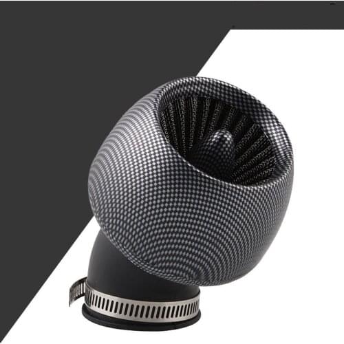28mm/35mm/45mm/48mm Universal Motorcycle Air Filter Carbon Fiber For 150cc 250cc ATV Quad Moped Scooter Go Kart