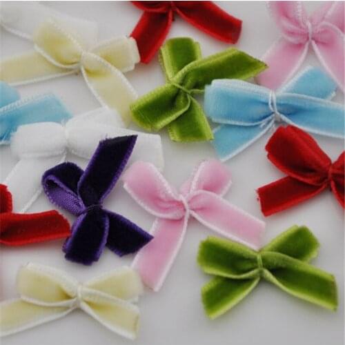 30 pcs Velet ribbon flowers Bows Wedding Appliques Sewing Handmade Flowers B31