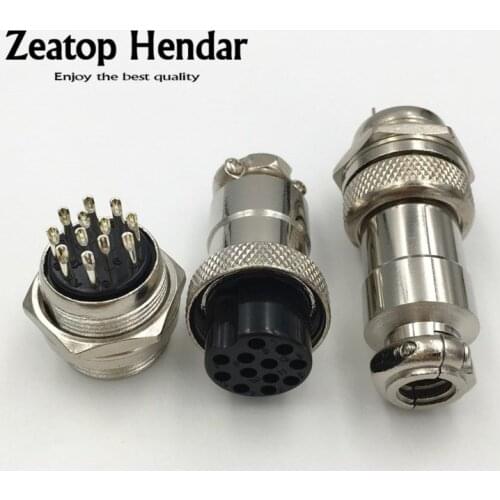 5Sets GX20 12 Pin Aviation Connector GX-20 12P Male + Female 20mm Circular Wire Panel Aviation Connector Socket Plug