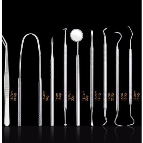 9Pcs/set Dental Teeth Cleaning Tools Teeth Whitening kit Oral Hygiene Dental Lab Equipment