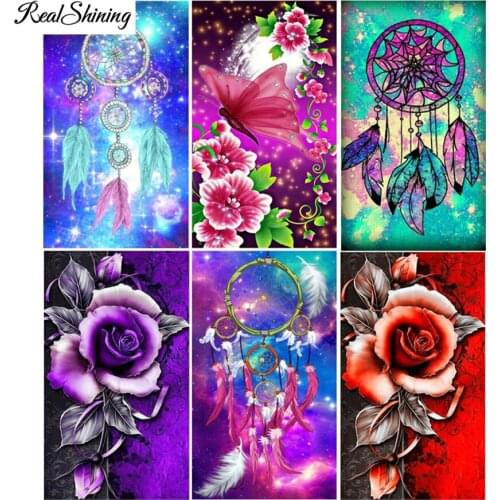 Full Square/Round Drill Diamond Painting Cross Stitch Diamond Embroidery Flower and dreamcatcher 5D DIY Rhinestone Mosaic FS7256