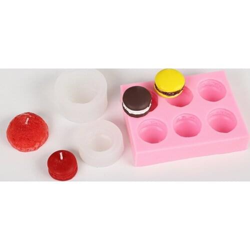 3D Macaron Designed Silicone Mould DIY Scented Candle Mold Making Ice Cream Soap Epoxy Supplies Home Decoration