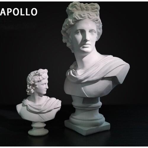 European White Apollo Art Resin Statue Ornaments Model Room Store Sculpture Crafts Home Livingroom Desktop Figurines Decoration
