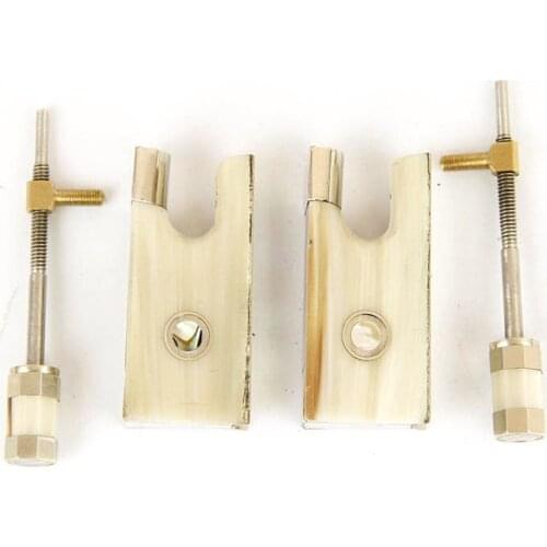 Quality Set New 4/4 Violin Frog Fiddle Frog Full Size Violin Frog White Ox Horn Frog Nickel Silver Violin Bow Parts