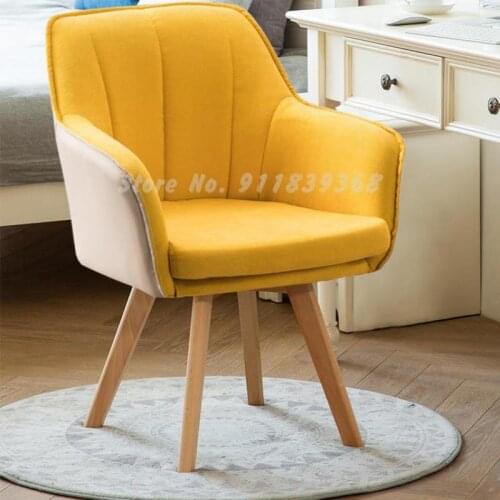 Nordic computer chair home backrest leisure and comfortable sedentary dormitory student chair solid wood simple net red desk sea