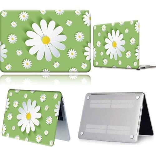 Cover For Apple Macbook 12/Pro 13 A2251 A2289/Pro 13 A2338 3D Art-daisy PVC Laptop Case For Fund Air 13 A2337/Pro 15 16/Air 11