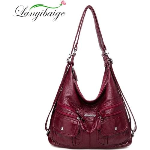 Lanyibaige Purses And Handbags Women Bags Designer Female Soft Leather Shoulder Crossbody Bags For Women 2020 Casual Flap