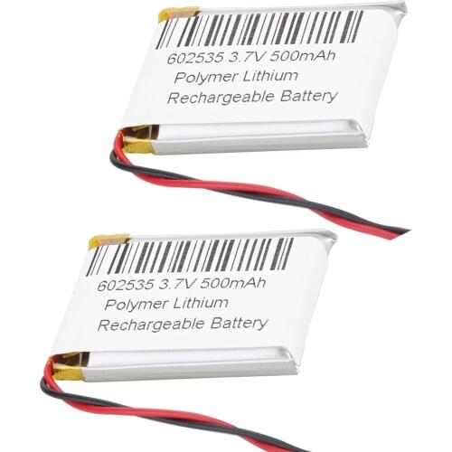 3.7V 500mAh 602535 Lithium Polymer Li-Po li ion Rechargeable Battery Lipo cells For Car DVR Tachograph Bluetooth speaker