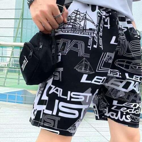 2021 Mens Summer Casual Shorts Beach Pants Large Size Men Quick-Drying Five-Point Briefs Loose Printed Shorts Male Comfort