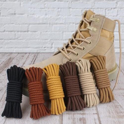 1 Pair Round Shoe Lace for Martin Shoes Sneakers Shoelaces Solid Boots Shoelace 80/100/120/140/160CM Laces Shoestring