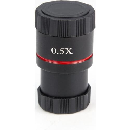 0.5X C Mount Microscope Camera Adapter 23.2mm Electronic Eyepiece Reduction Lens Relay Lens for Biological Microscope CCD Camera