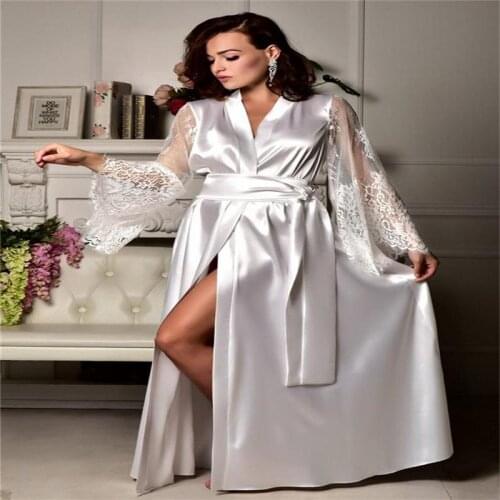 Real Image Women Night Gown With Belt Pajama Silk Lace Bathrobe Bride Sleepwear Ruffles Soft Robes Custom Made Pregnant Dress