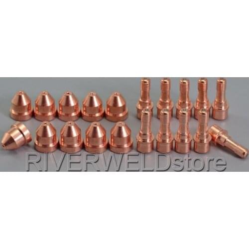 10pcs C1516 Plasma Electrode HF + 10pcs C1290 Nozzle Tips Fit CEBORA CP-40 Plasma Torch