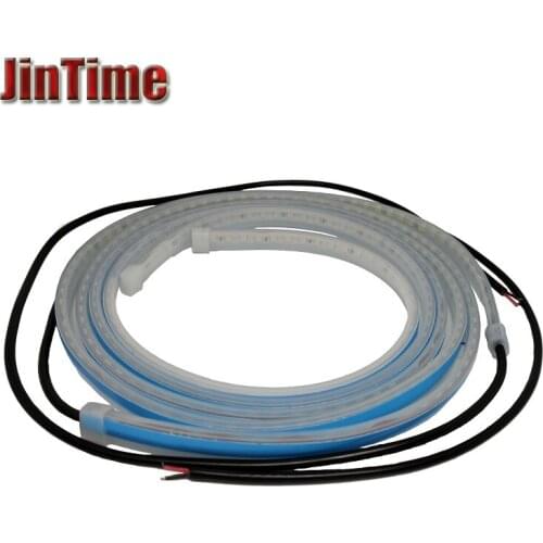 Car Interior Door Welcome Light LED Safety Warning Strobe Signal Lamp Strip 120cm Waterproof 12V Auto Decorative Ambient Lights