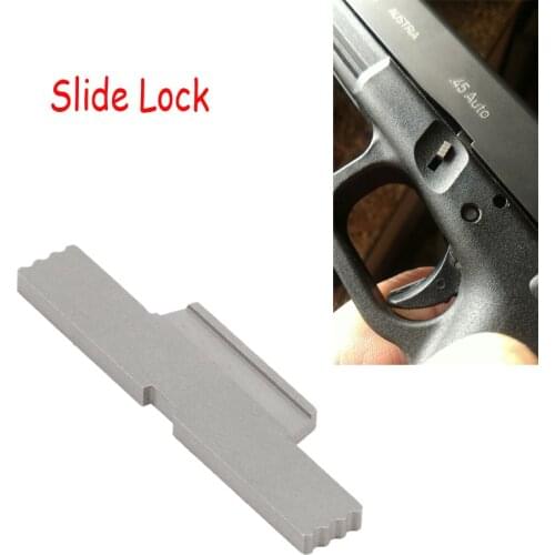 Extended Stainless Steel Silvery Glock Slide Lock Lever For ALL Glock Models