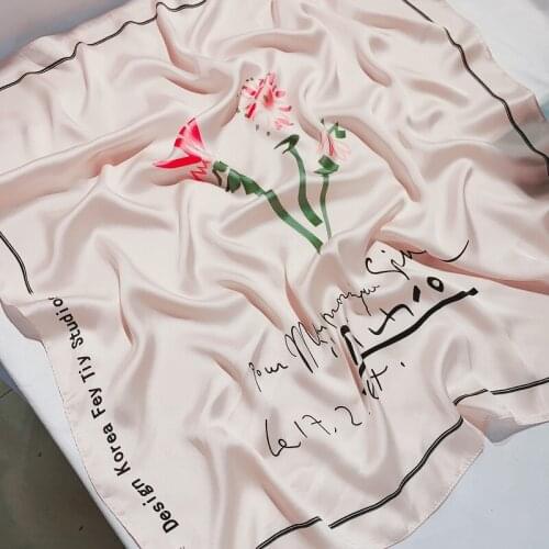 Silk Womens New European and American Printed Scarf Curved Fabric Hat Cotton Tiara Pure Cotton Two-sided Headscarf