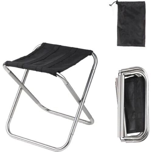 Camping Stool Folding Camp Chair With Storage Bag For Fishing Folded Aluminum Alloy Mazar Extreme Storage Camping Equipment