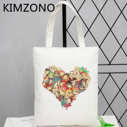 Fairy Tail shopping bag bolsa canvas reusable shopper tote bolsas de tela bag string cloth grab