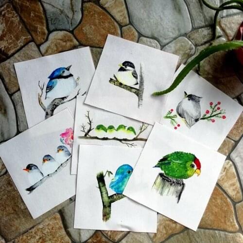 15*15cm 7pcs Birds Fabrics Cotton Sewing Quilting Needlework purse Craft clothes/apron Decoration patchwork Tissue patches SL166