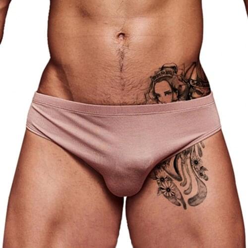 Men Briefs Low Waist Lightweight Modal Thin Section Breathable Briefs for Home трусы мужские